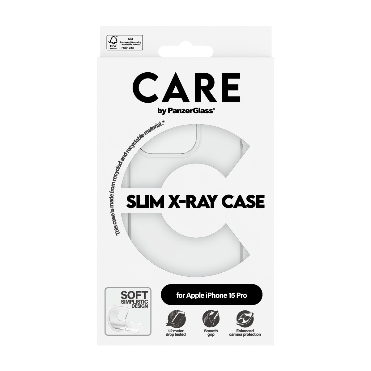 PanzerGlass CARE™ by ® X-Ray Case iPhone 15 Pro funda para teléfono móvil Transparente (3)