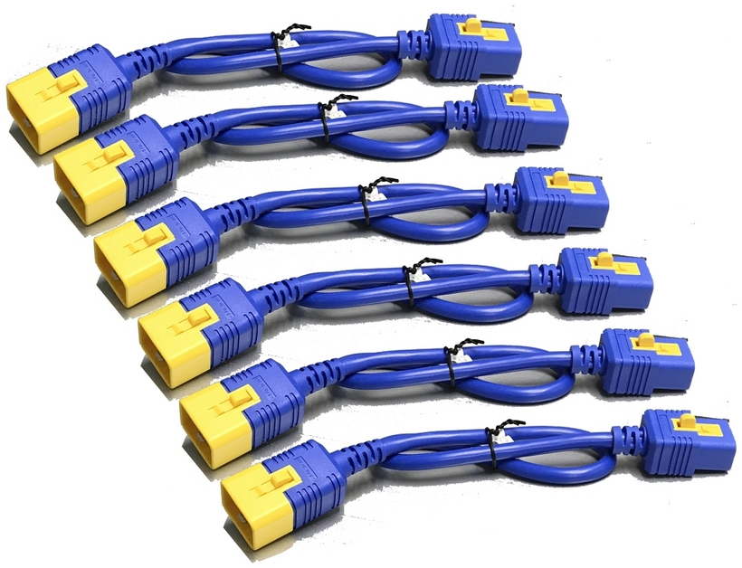 Kit cables al. C19 a C20 recto 0,6m neg.