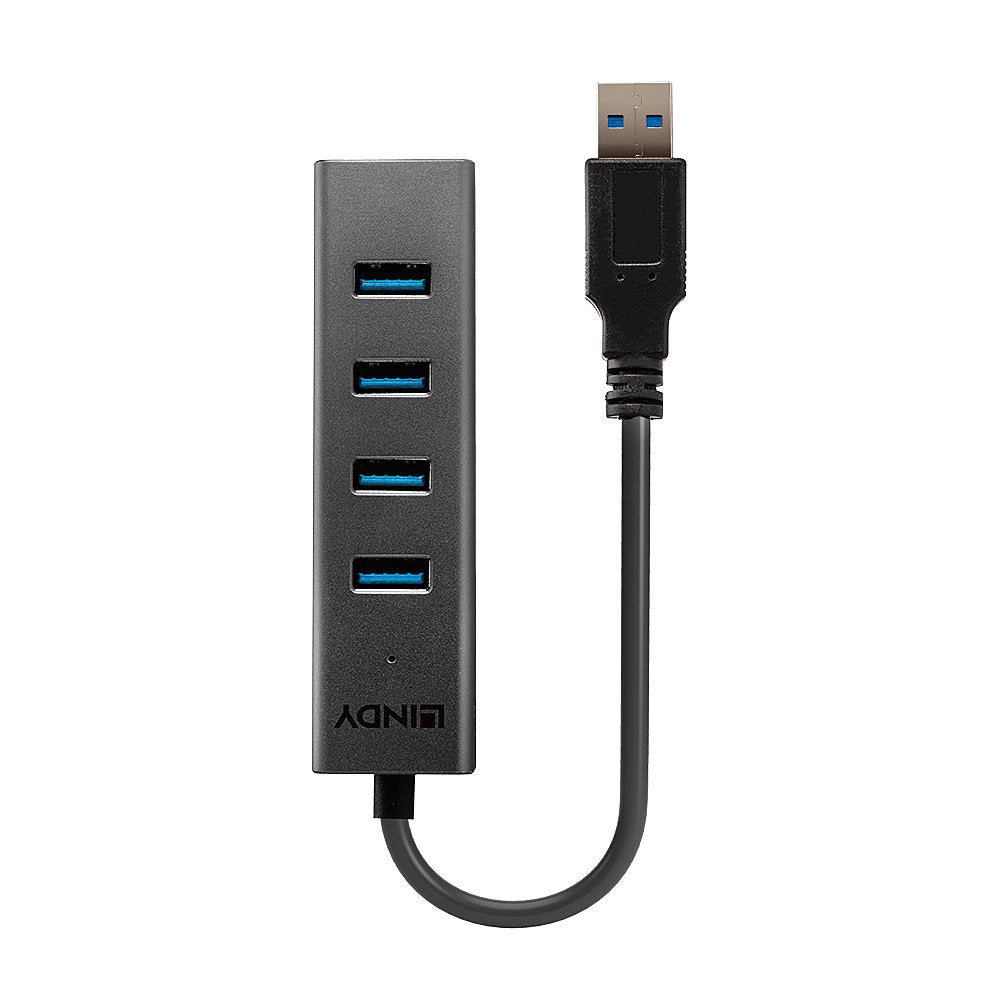 Lindy 43324 hub de interfaz USB 3.2 Gen 1 (3.1 Gen 1) Type-A 5000 Mbit/s Negro (3)