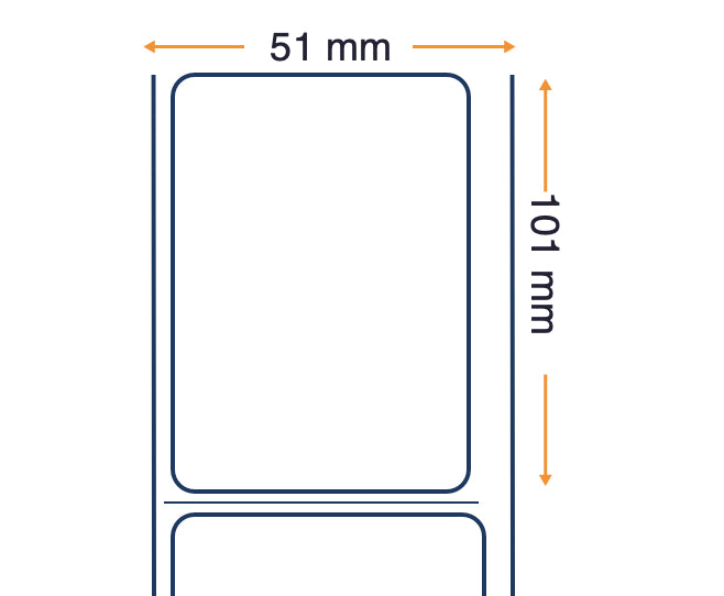 Labels, Zebra, Sintético, Z-Ultimate 3000T Blanco, An: 50.8 mm, Al: 101.6 mm, L: 200 mm, C: 76 mm 3013118-T