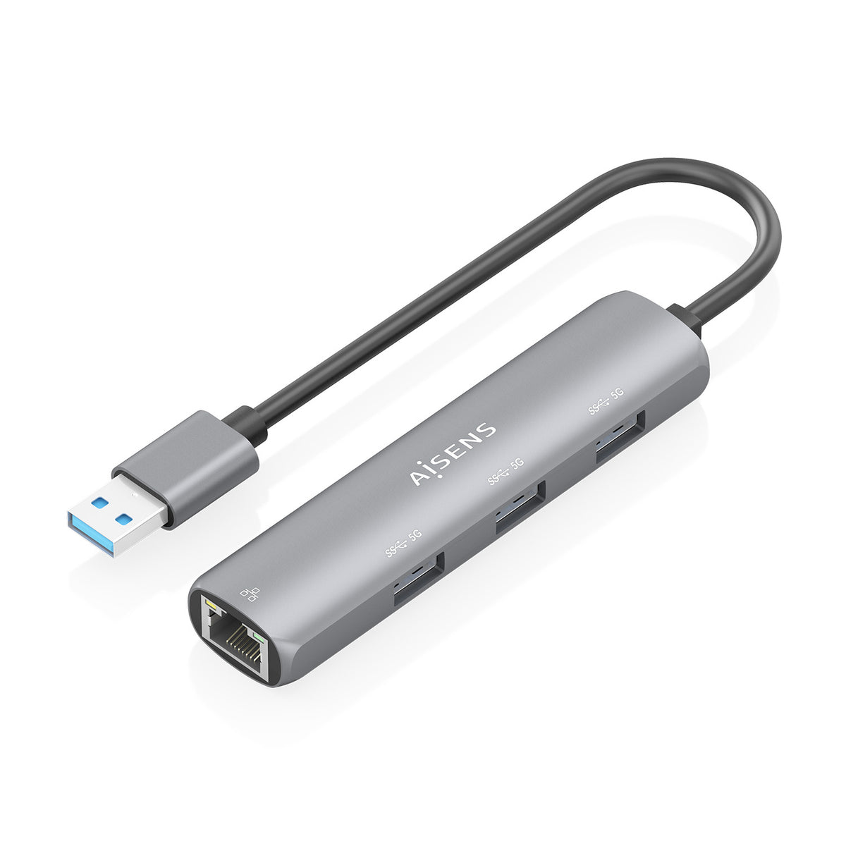 AISENS ASUC-4P034-GR base para portátil y replicador de puertos Alámbrico USB 3.2 Gen 1 (3.1 Gen 1) Type-A (2)