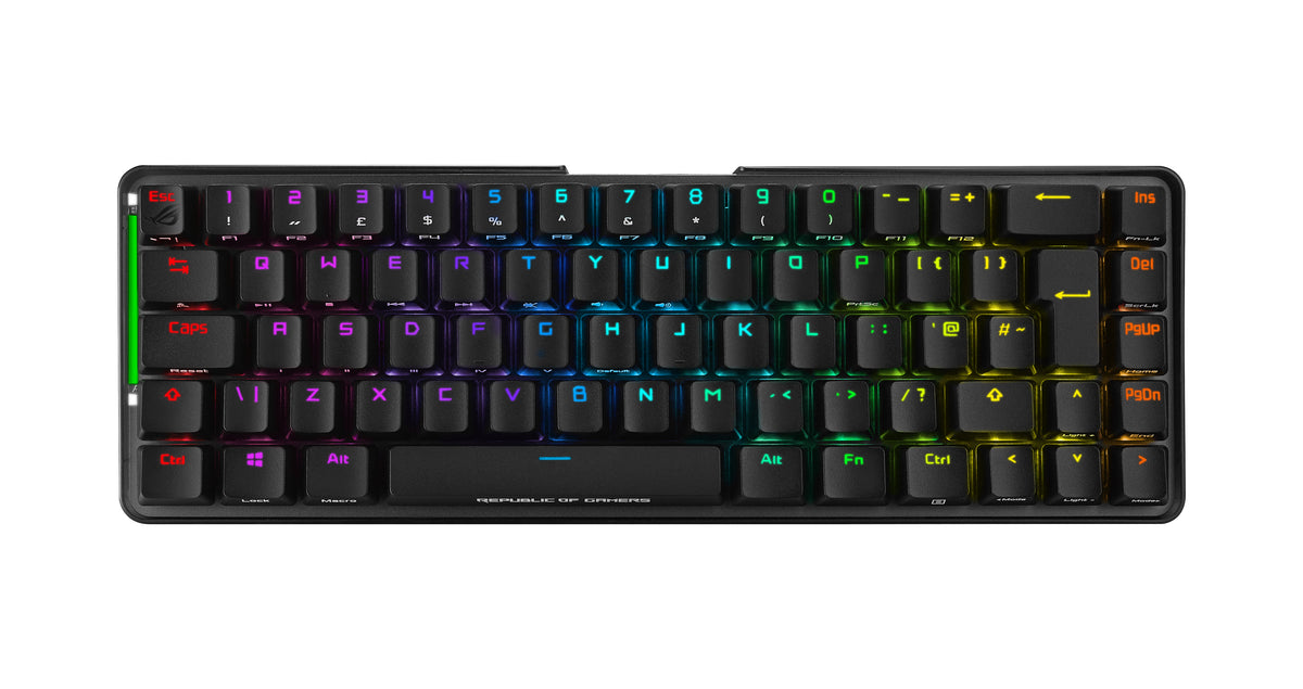 ASUS ROG Falchion teclado Juego RF inalámbrica + USB AZERTY Francés Negro (9)