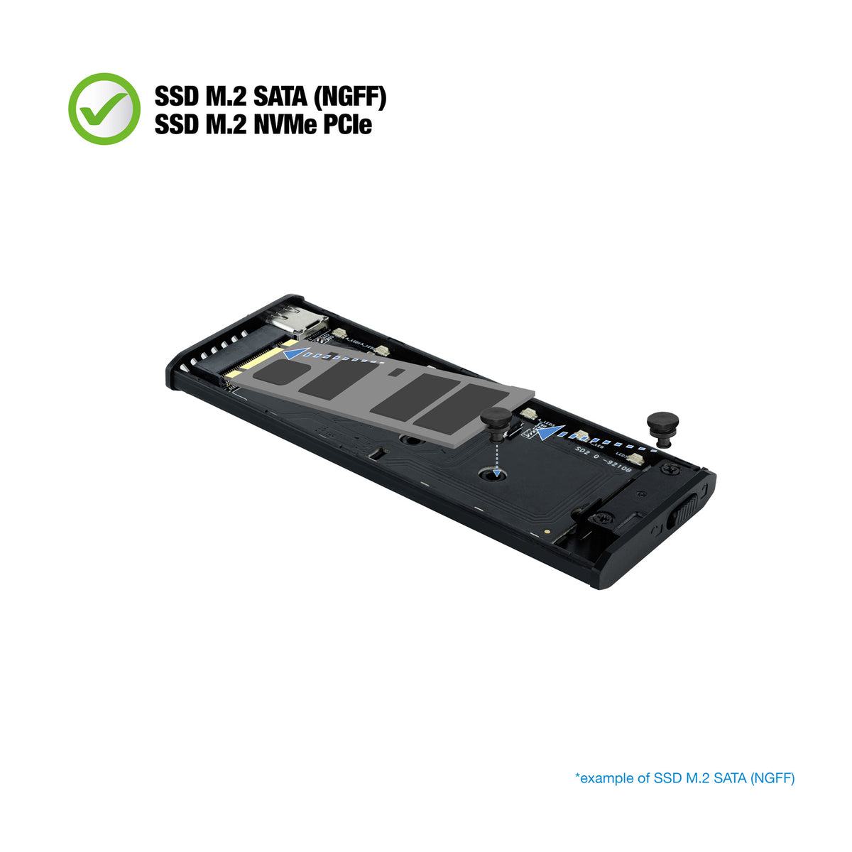 TooQ Shinobi Caja externa para unidad de estado sólido (SSD) Negro M.2 (6)