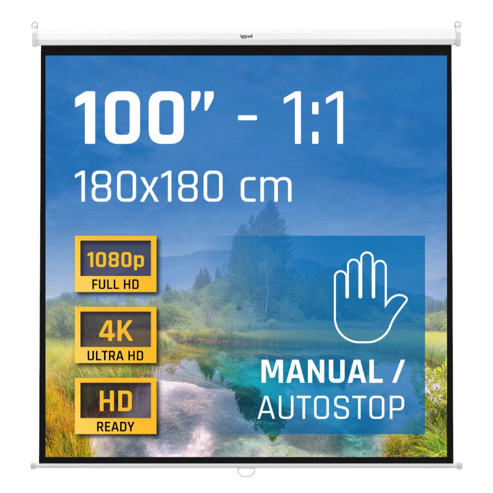 iggual PSIMS180 pantalla de proyección 2,54 m (100") 1:1