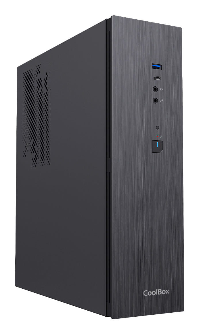 CoolBox PC micro ATX T370 Slim Perfil bajo (Slimline) Negro