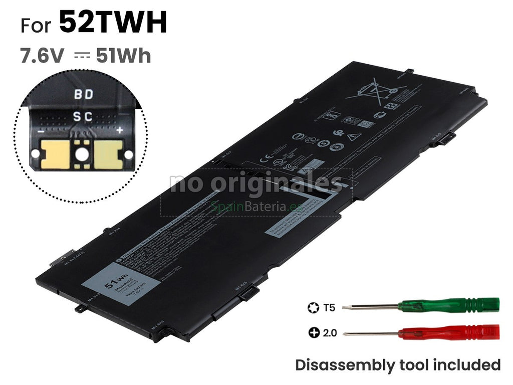 Dell 51Wh batería de iones de litio para XPS 52TWH