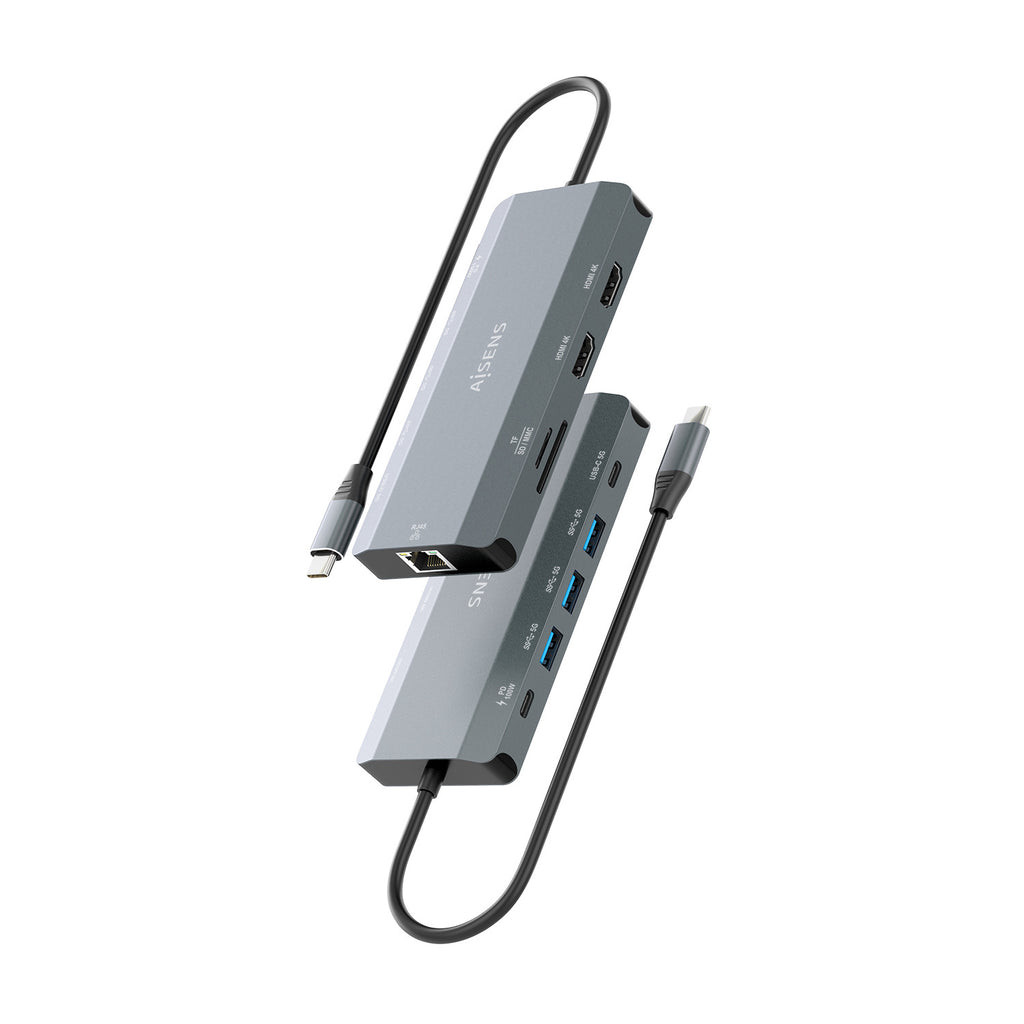 AISENS ASUC-10P052-GR base para portátil y replicador de puertos Alámbrico USB 3.2 Gen 1 (3.1 Gen 1) Type-C (4)