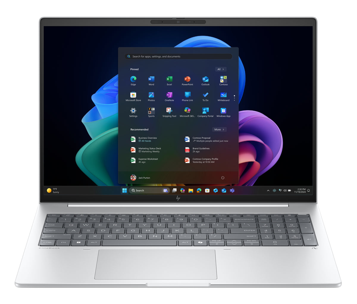 HP EliteBook 8 G1a Next Gen AI PC Copilot+ PC AMD Ryzen™ AI 7 350 Laptop 40.6 cm (16") WUXGA 64 GB DDR5-SDRAM 1 TB SSD Wi-Fi 7 (802.11be) Windows 11 Pro Silver (2)