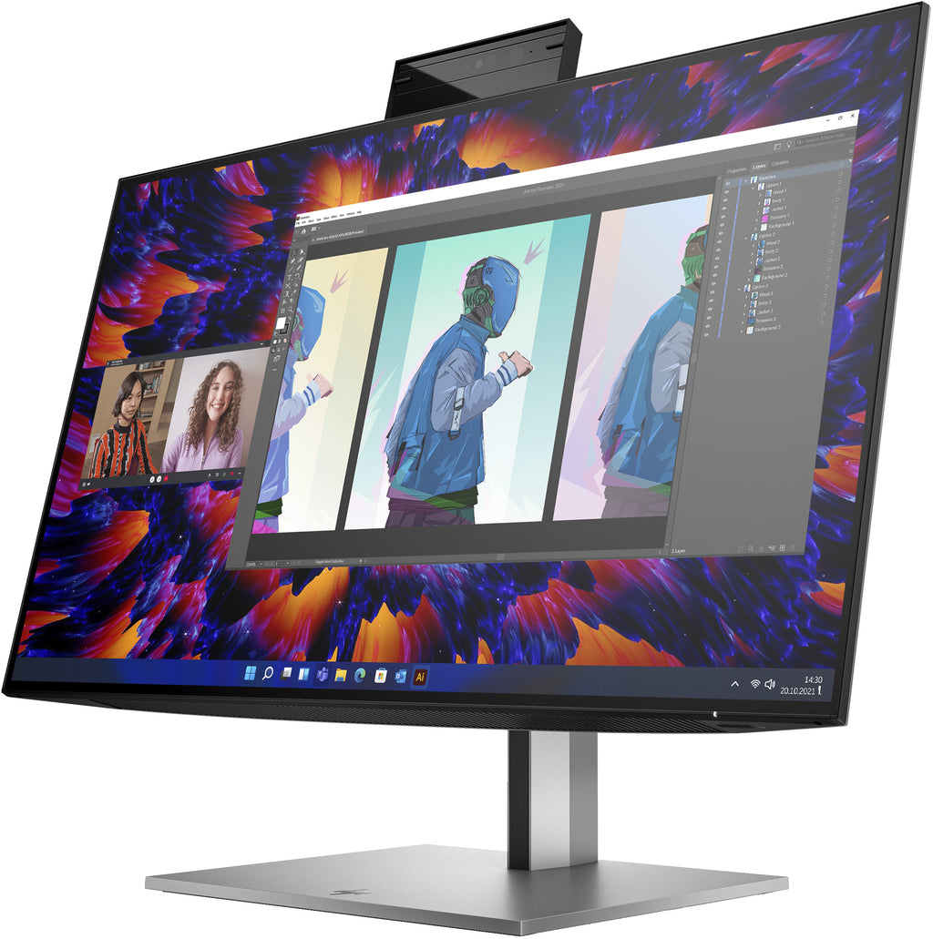HP Z24m G3 QHD Conferencing Display pantalla para PC 60,5 cm (23.8") 2560 x 1440 Pixeles Quad HD LCD Plata (3)