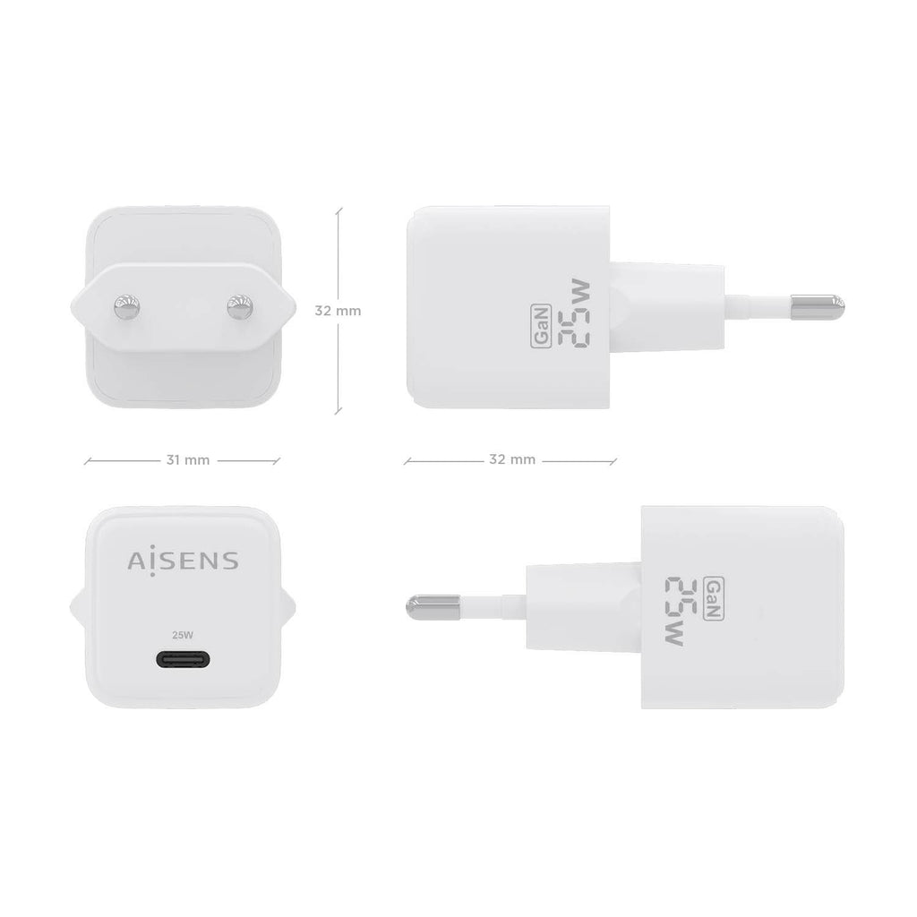 AISENS ASCH-25W1P012-W cargador de dispositivo móvil Universal Corriente alterna Carga rápida Interior (5)