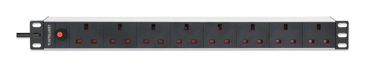 Intellinet 715324 unidad de distribución de energía (PDU) 8 salidas AC 1U Negro, Blanco (3)