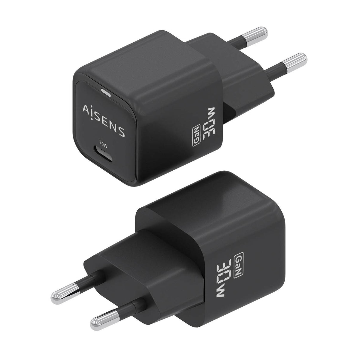 AISENS ASCH-30W1P019-BK cargador de dispositivo móvil Universal Corriente alterna Carga rápida Interior (4)