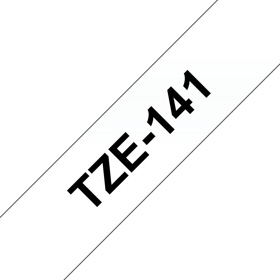 Brother TZE-141 cinta para impresora de etiquetas Negro sobre transparente (2)