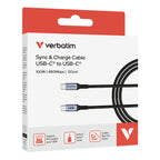 Verbatim 31846 cable USB USB 2.0 1,2 m USB C 0,48 Gbit/s 100 W Negro (7)