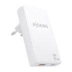 AISENS ASCH-65W2P076-W cargador de dispositivo móvil Cámara digital, Teléfono móvil, Portátil, Smartphone, Tableta, Universal Corriente alterna Carga rápida Interior (2)
