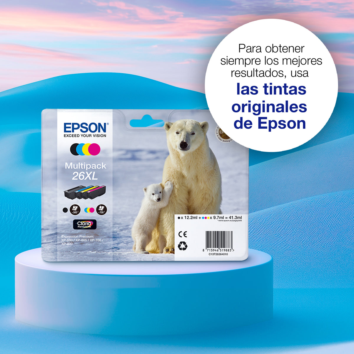 Epson C13T26214012 - 12.2 ml, XL, negro, original, blíster, cartucho de tinta, para Expression Premium XP-510, 520, 600, 605, 610, 615, 620, 625, 700, 710, 720, 800, 810, 820 (4)