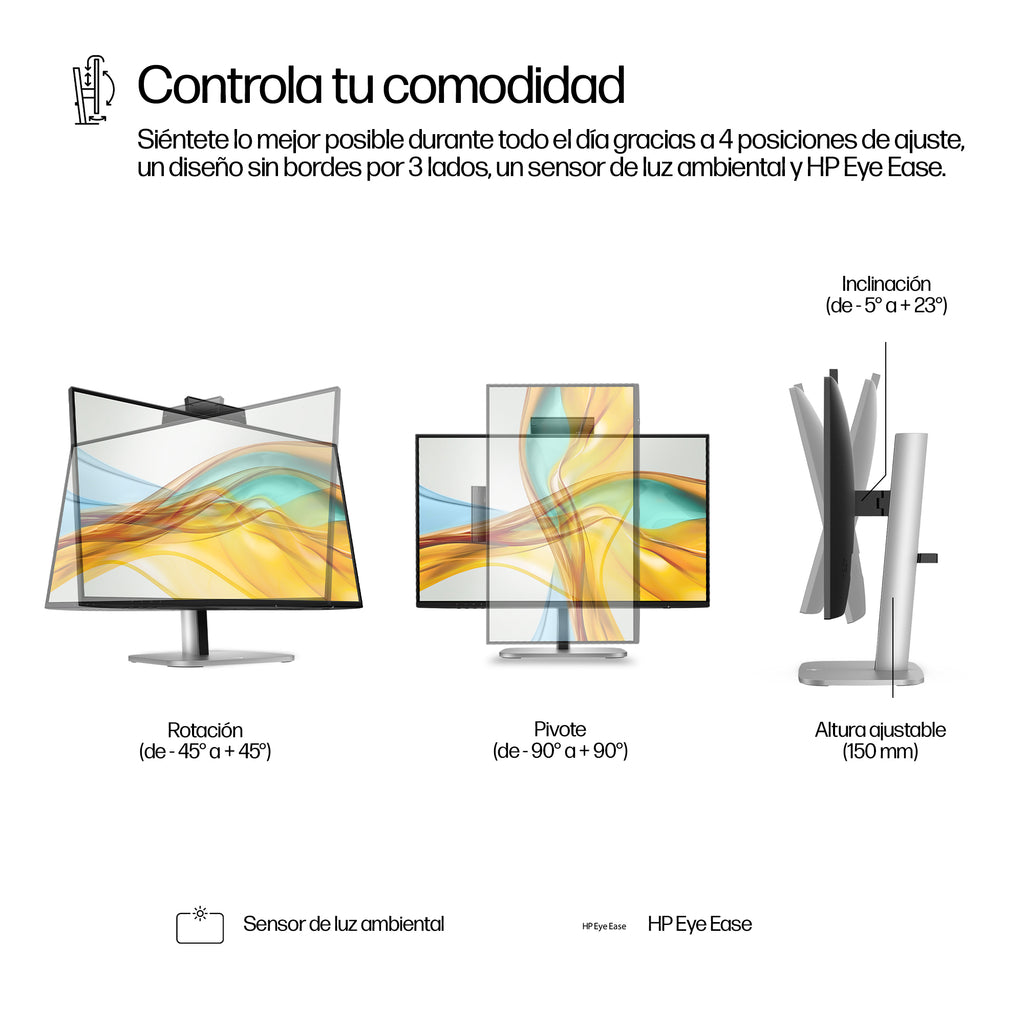 HP Series 5 Pro 524pm pantalla para PC 60,5 cm (23.8") 1920 x 1080 Pixeles Full HD LCD Negro (9)
