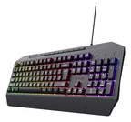Trust GXT 836 Evocx teclado Juego USB QWERTY Inglés del Reino Unido Negro
