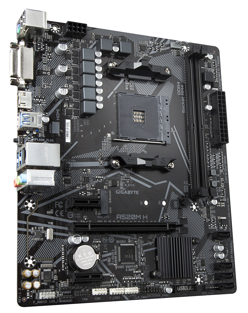 GIGABYTE A520M H placa base AMD A520 Zócalo AM4 micro ATX (4)