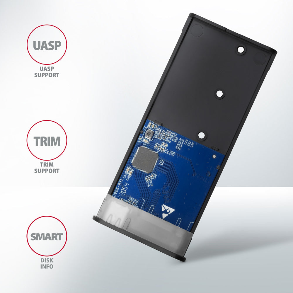 Axagon EEM2-SB2 caja para disco duro externo Caja externa para unidad de estado sólido (SSD) Negro M.2 (8)