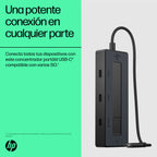HP 4K USB-C Multiport Hub USB Tipo C 10000 Mbit/s Negro (6)
