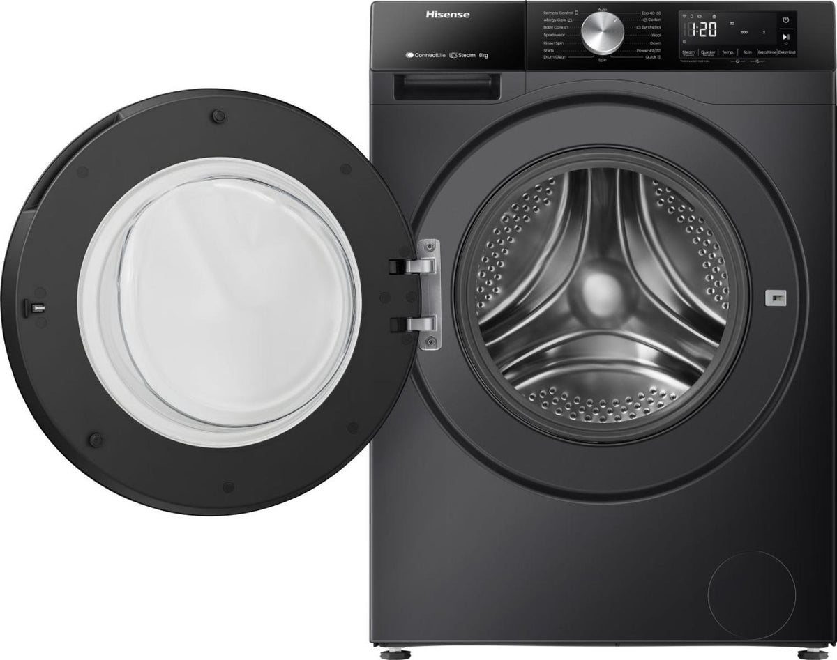 Hisense WF3S8043BB3 lavadora Carga frontal 8 kg 1400 RPM Negro (3)