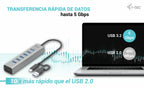 i-tec C31HUBMETAL703 hub de interfaz USB 3.2 Gen 1 (3.1 Gen 1) Type-C 5000 Mbit/s Gris (5)