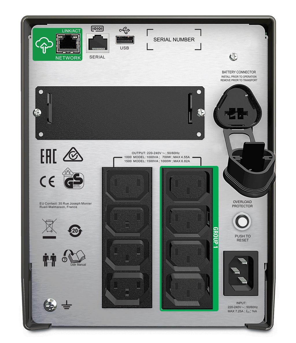 APC SMT1000IC sistema de alimentación ininterrumpida (UPS) Línea interactiva 1 kVA 700 W 8 salidas AC (3)