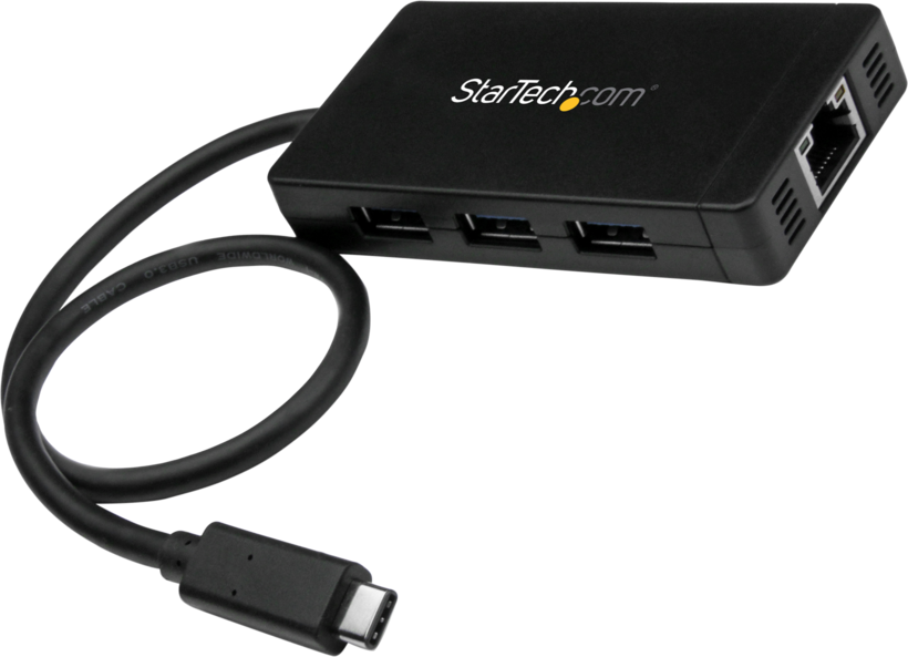 Startech HB30C3A1GE - Ladrón con Adaptador de Alimentación, Hub