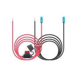 Comount connector cable for USB panel install charger including a 10A fuse, and 2 m cable length with bare wire (tin-plated).One side of the cable is equipped with a flat pin plug, the other side has bare wire (tin-plated).