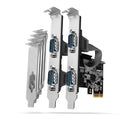 Axagon PCEA-PSN PCIe-Adapter mit 4x Seriell-Ports - ASIX AX99100 Chipsatz tarjeta y adaptador de interfaz Interno RS-232