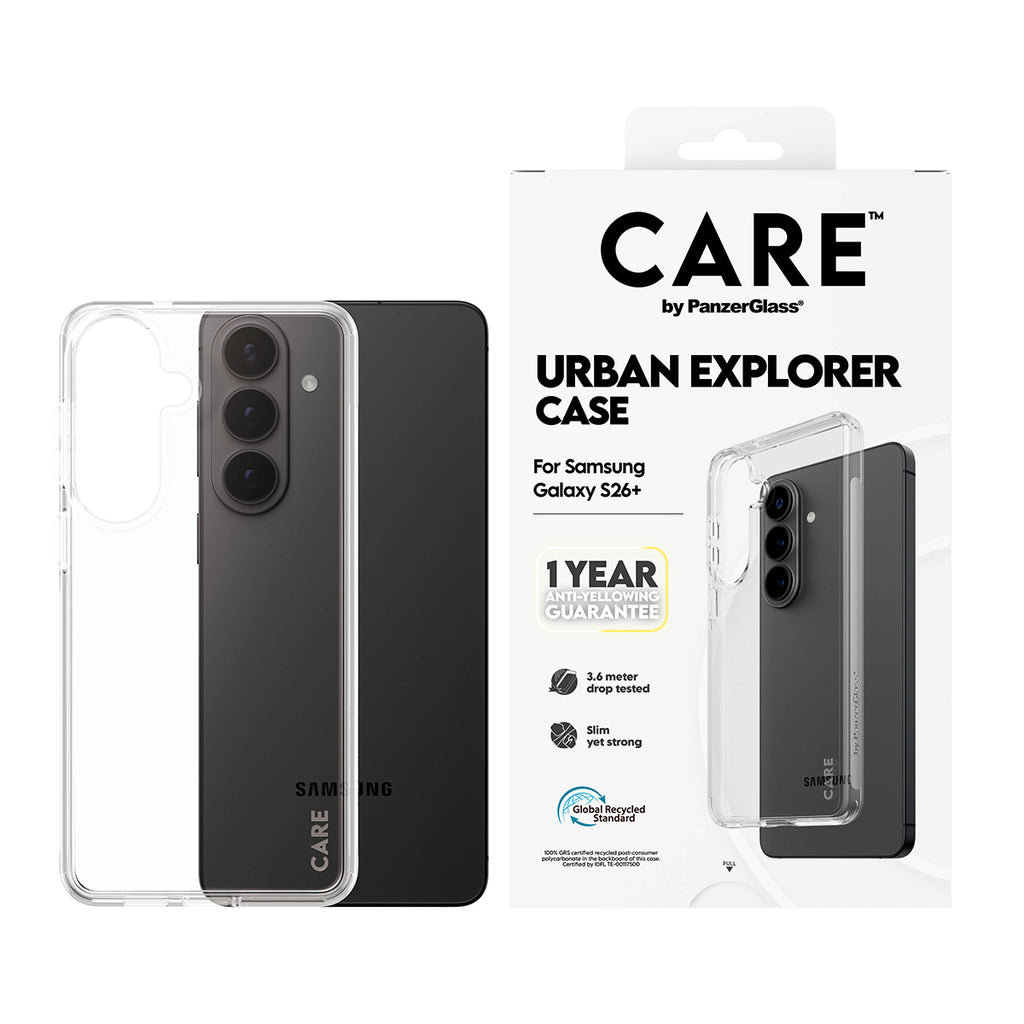 PanzerGlass CARE™ by ® Urban Explorer Case Transparent Samsung Galaxy S26+ funda