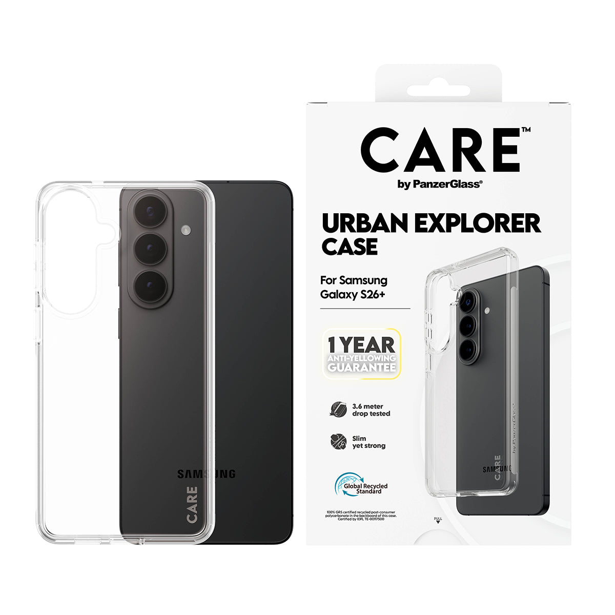 PanzerGlass CARE™ by ® Urban Explorer Case Transparent Samsung Galaxy S26+ funda