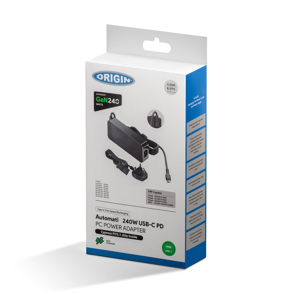 Origin Storage OS-C240W adaptador e inversor de corriente Interior 240 W Negro (7)