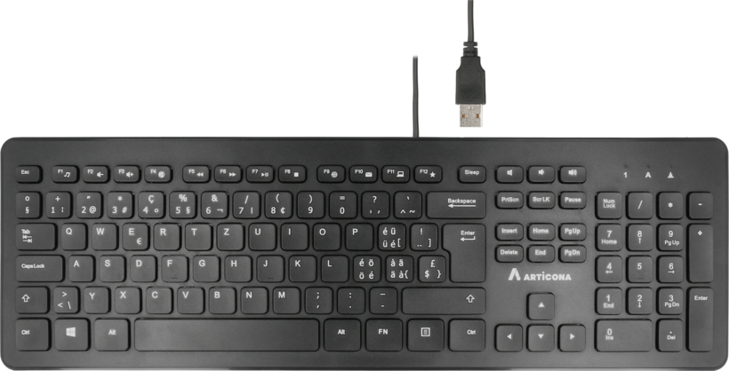 Teclado con cable ARTICONA USB-A negro