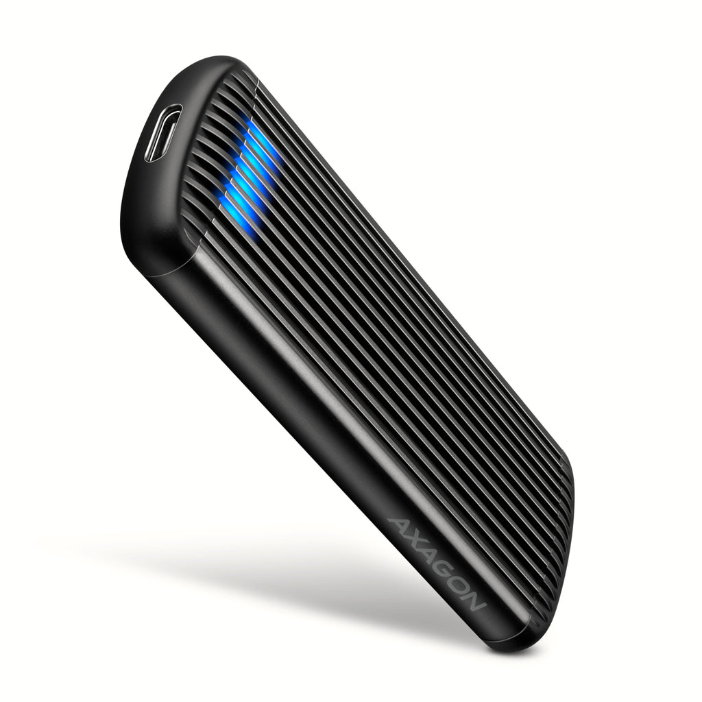 Axagon Caja externa para unidad de estado sólido (SSD) Gris, Negro M.2
