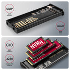 Axagon EEM2-SD2 caja para disco duro externo Caja externa para unidad de estado sólido (SSD) Gris M.2 (9)