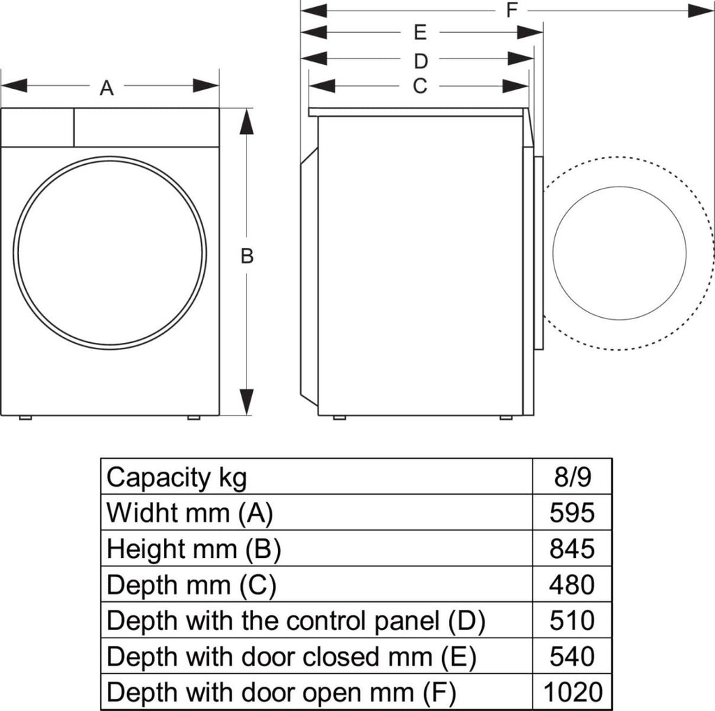 Hisense WF3S8043BB3 lavadora Carga frontal 8 kg 1400 RPM Negro (7)