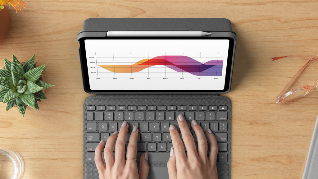 Logitech Folio Touch QWERTY Español Smart Connector Gris (6)