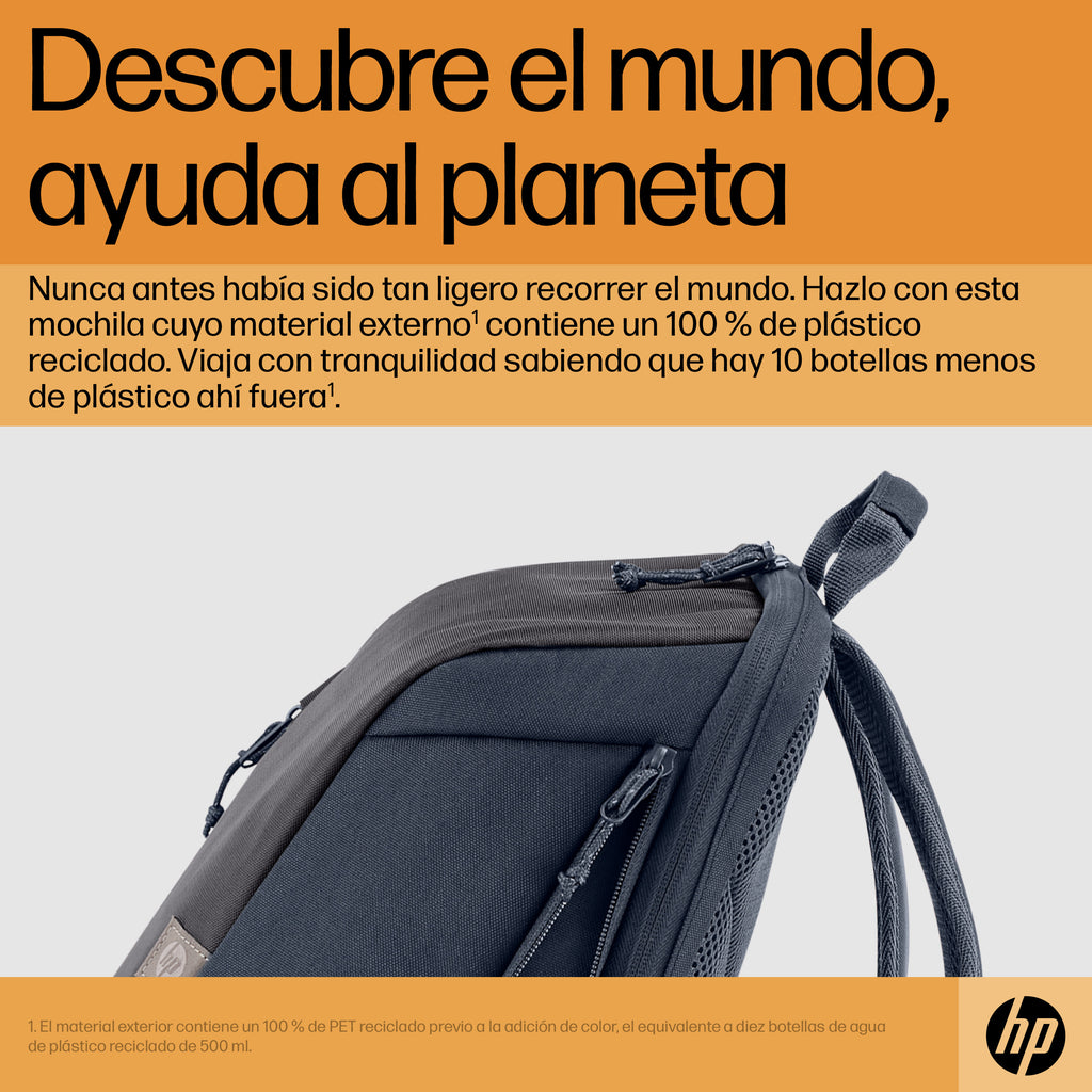 HP Travel 18 Liter 15.6 Iron Gray Laptop Backpack 39,6 cm (15.6") Azul, Gris (6)