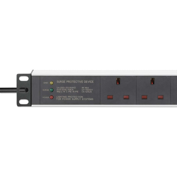 Intellinet 715300 unidad de distribución de energía (PDU) 7 salidas AC 1U Negro, Blanco (5)