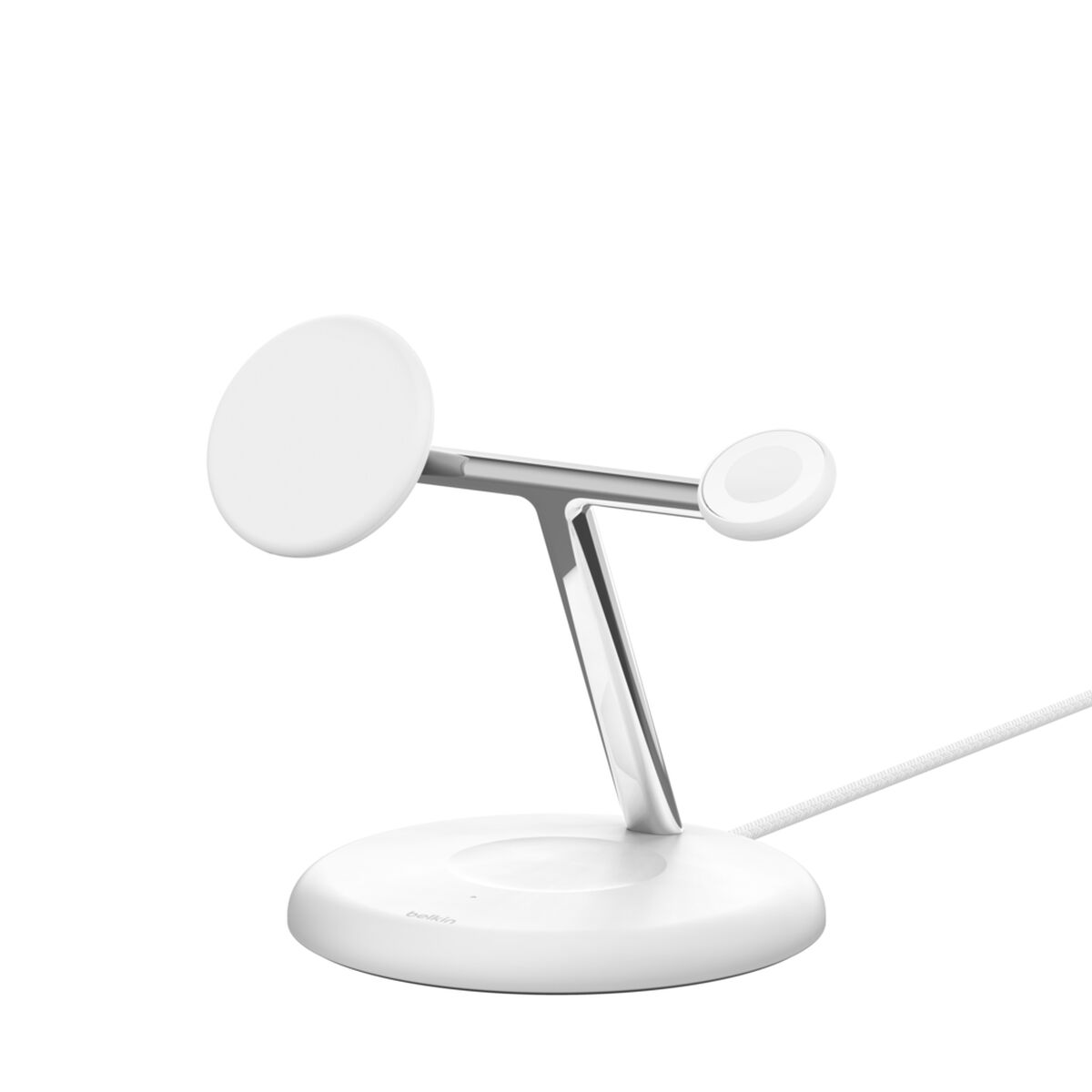 Base de carga inalámbrica - magnético con Qi2 + adaptador de corriente CA - 15 vatios - Fast Charge - blanco