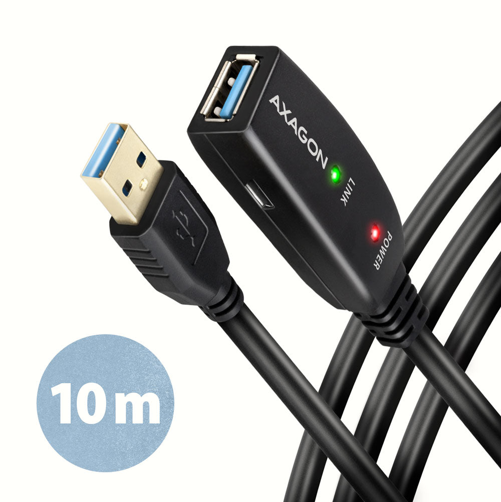 Axagon ADR-310 cable USB USB 3.2 Gen 1 (3.1 Gen 1) 10 m USB A 5 Gbit/s Negro