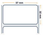 Labels, Zebra, Papel normal, Z-Perform 1000T Removible, An: 57.15 mm, Al: 31.75 mm, Diá: 127 mm, Ca: 25.4 mm 3012779-T