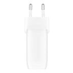 Adaptador de corriente - 60 vatios - 2.7 A - Fast Charge, Suministro de energía 3.1 - 2 conectores de salida (2 USB-C) - blanco