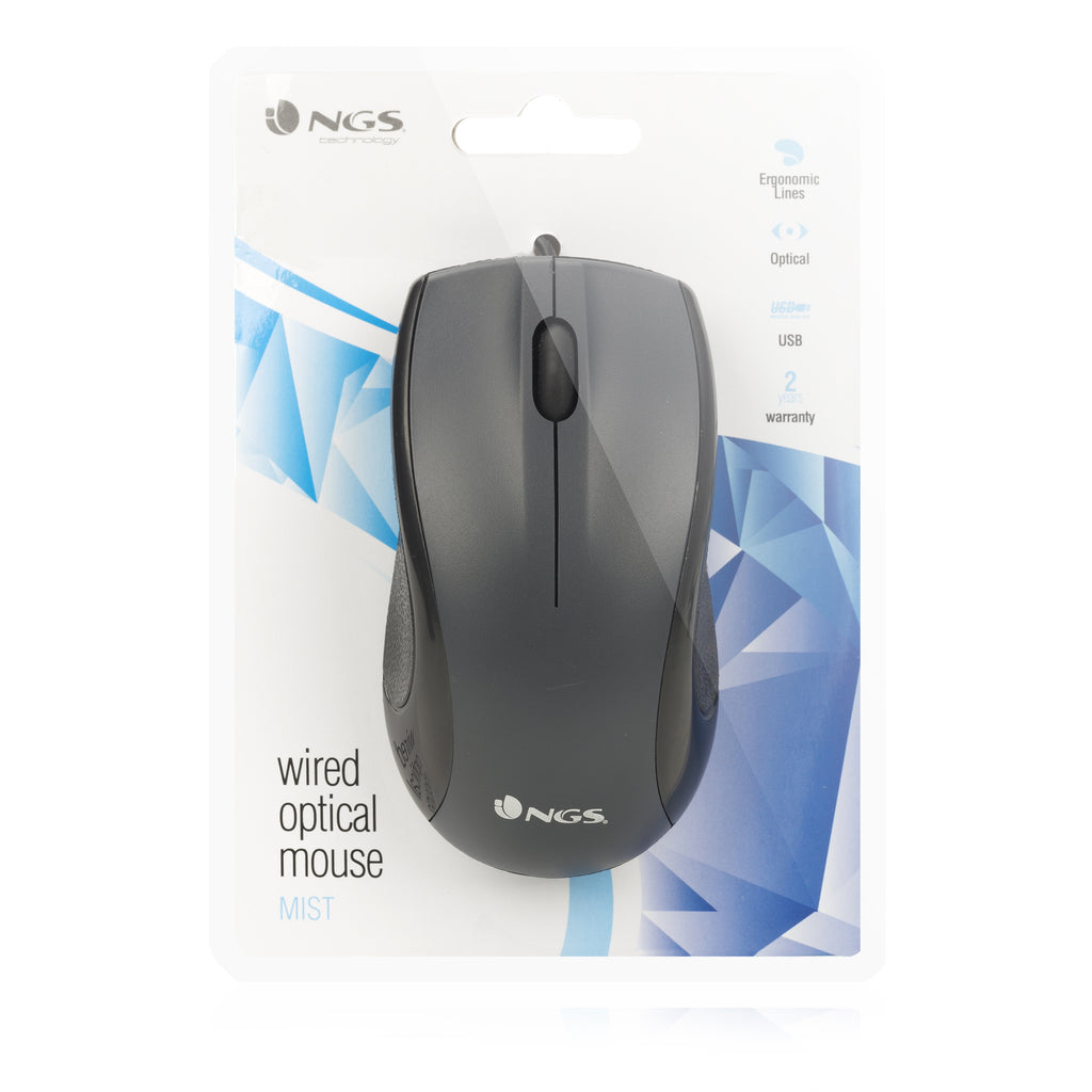 NGS Black Mist ratón Oficina Mano derecha USB tipo A Óptico 800 DPI (8)