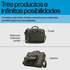 HP 15.6 Modular Laptop Bag 39,6 cm (15.6") Bandolera Verde, Gris (7)