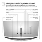 HP Series 7 Pro 738pu pantalla para PC 95,2 cm (37.5") 3840 x 1600 Pixeles Wide Quad HD+ LCD Gris (4)