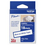 Brother TZE-FA4 cinta para impresora de etiquetas Azul sobre blanco (5)