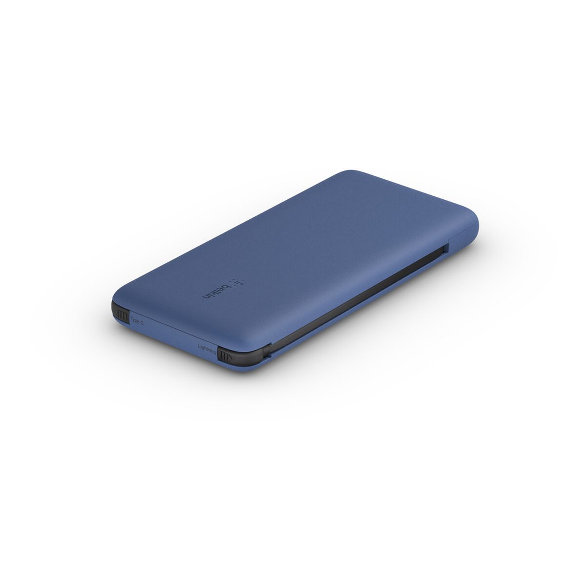 Cargador portátil - 10000 mAh - 23 vatios - Fast Charge - 2 conectores de salida (Lightning, USB-C) - azul medianoche